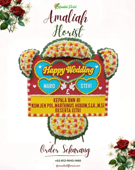 Papan Bunga Pernikahan Palaan